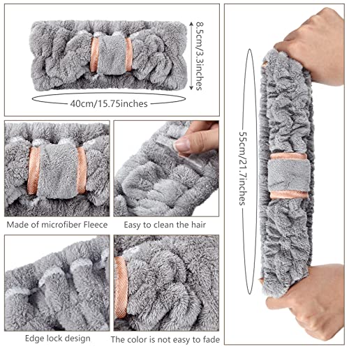 WILLBOND Spa Headband for Washing Face,Gray - color: Gray