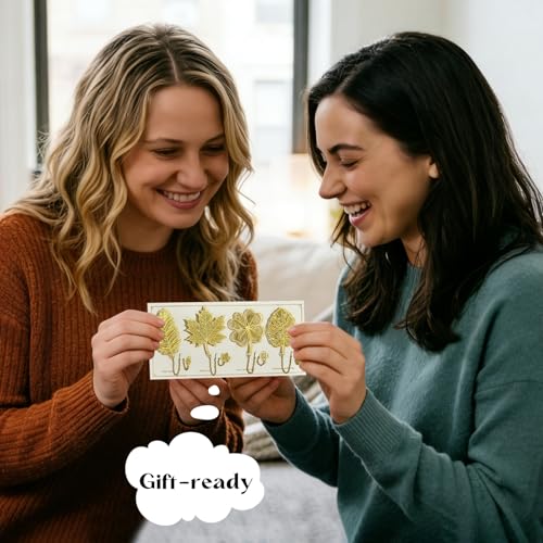 4 Pcs Gold Metal Leaf Bookmarks Set - Monstera, Maple, Four-Leaf Clover & Palm, Elegant Botanical Page Markers, Book Lovers Gifts for Women, Teachers, Readers, Writers - color: Golden