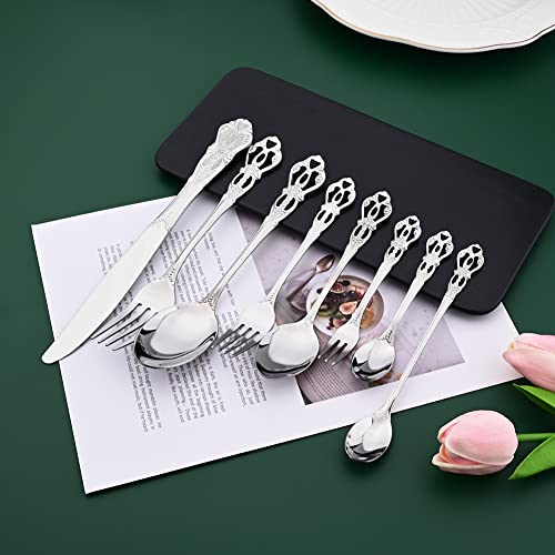 6 Pieces Long Handle Spoons, 7.2-inch Stainless Steel Ice Tea Spoons, Coffee Stirrers, Ice Cream Spoon, Cocktail Stirring Spoons, Shiny Silver Flatware Cutlery Set, Mirror Polished - size: Long Handle Spoon 6 Pieces
