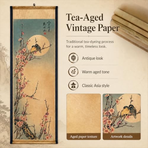 Wall Art Poster Prints Painting Scroll Hang Decor Plum Bossom Flower Bird - color: F1