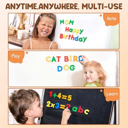 JoyCat Magnetic Letters Numbers Alphabet ABC 123 Fridge Magnets, 104 Pcs - style: 104PCS