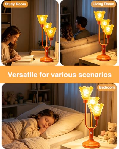 Lightdot Vintage Orange Table Lamp Dimmable Bulbs Included Home Decor Gift - color: 07-Orange-Shell