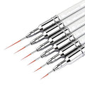 Liner Brush for Nails, 6 Pcs Thin Nail Art Brushes - color: Silver