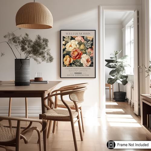 Poster Master William Morris Poster - Peony Print - Botanical Art - Flower Art - Exhibition Artwork - Animal Creation - Floral Piece - Aesthetic Illustration - Colorful Office or Bedroom Decor - 8x10 UNFRAMED Wall Piece - color: Style-14, size: 8"L x 10"W