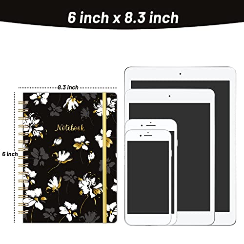 Frasukis Ruled Notebook -Lined Journal with Premium Thick Paper,8.5" X 6.4" - color: black-3