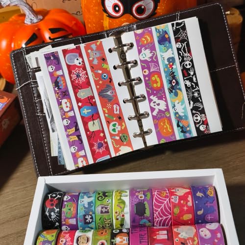 Halloween Washi Tape Set Pumpkin Scrapbook Tape 18 Rolls - color: Halloween