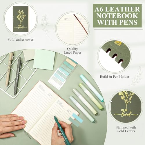 14 Pcs Inspirational Journal Kit for Women, Green - color: green