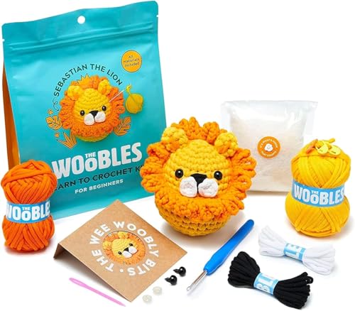 The Woobles Crochet Kit for Beginners (Sebastian the Lion) - color: Sebastian The Lion, size: Original