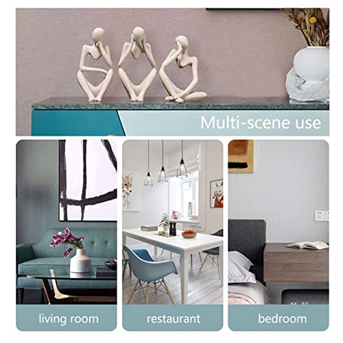 Thinker Statues And Sculptures, Sandstone Resin Thinker Statue Ornaments, Abstract Style Sculptures, Housewarming Gifts, Housewarming Decorations, Living Room Dining Desk Decorations (Right, Small) - color: Right, size: Small