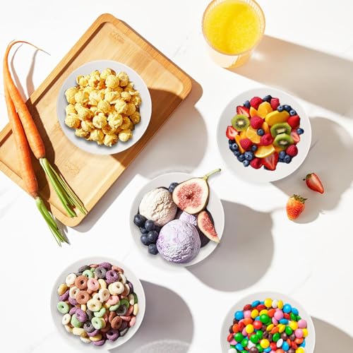 Small Plastic Bowls 10oz, Wheat Straw Bowls Set of 8 (White) - color: White, size: 10 oz