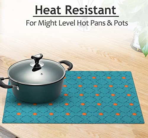Ruvanti Placemats Set of 6, 100% Cotton Place Mats of 13"x19" – Combo - color: Combo