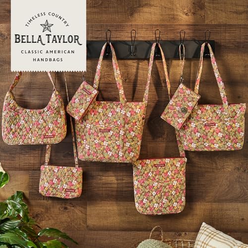 Bella Taylor Small Tote, Quilted Shoulder Bag for Women - color: Autumn Garden