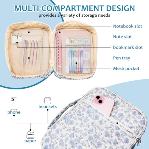 Bible Cover Case For Women,Large Bible Bag with Study Supplies,Quilted Bible Carrying Case for Girls,Portable Bible Case with Highlighter, Pens,Tabs,Bible Study Gifts for Women - size: Style B