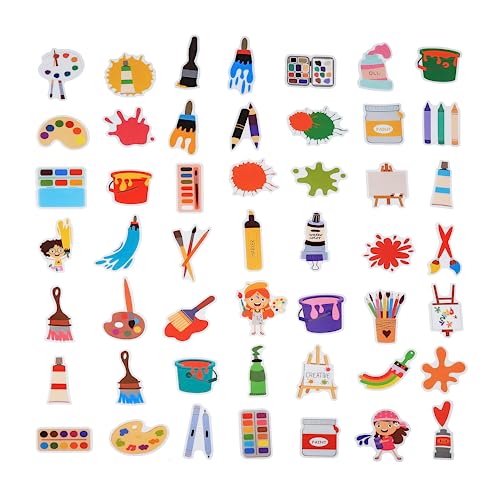 100 Pack Art Painting Stickers, Artistic Painting Party Favors Gifts, Birthday Decorations Gifts