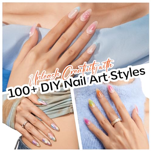 Modelones 150pcs Nail Sponges for Ombre with Grabbing Pen - color: White