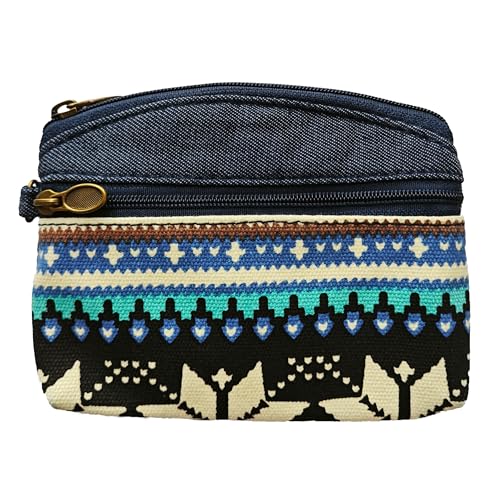 Coin Purse for Women Cute Small Wallets Change Purse Coin Pouch (denim blue) - color: denim blue