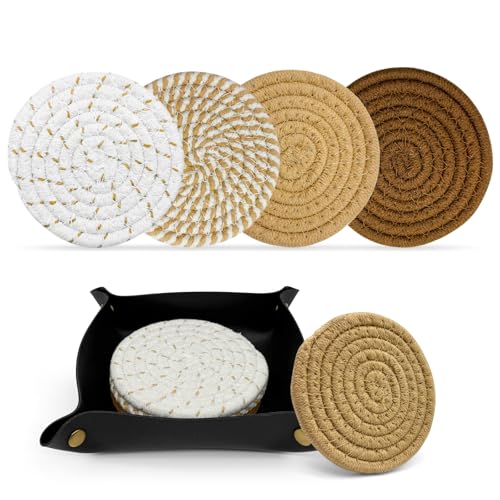 Coasters Set of 4, Boho 4-Color
