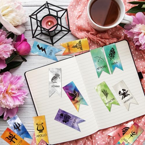 Wxiben Greek Mythology Magnetic Bookmark - 28 Pcs Olympians Gods Bookmarks for Book Lover Ancient Greek Book Marks Page Magnets Marker Clip for Students Teacher Office Reading Bookish Favor - style: Greek Mythology