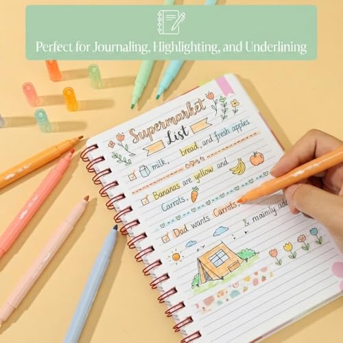 Mr. Pen- Dual Tip Bible Highlighters, 8 Pack, Pastel Colors