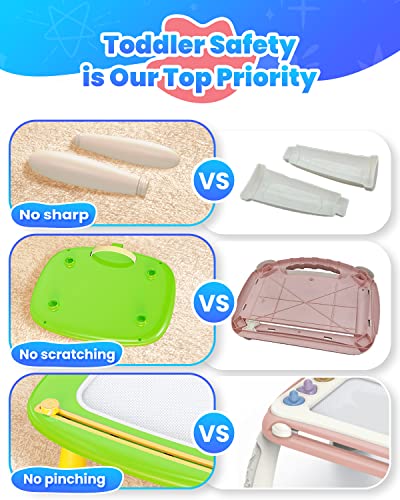 Seimome Toddlers Toys Ages 1-3, Magnetic Drawing Board, Doodle Board Pad Learning and Educational Toys for 18 Months Baby 1-3 Yr Kids Birthday Gifts- Green - color: Green
