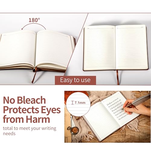 CAGIE Leather Journal for Men Women Vintage Notebook Diary, A5, 2 Pack - color: Black Brown, size: A5