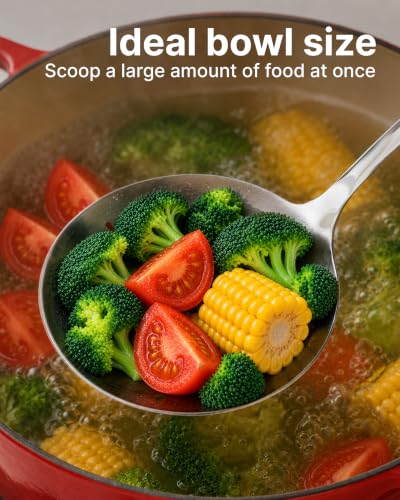 Zulay Kitchen Stainless Steel Slotted Spoon - size: Draining Spoon