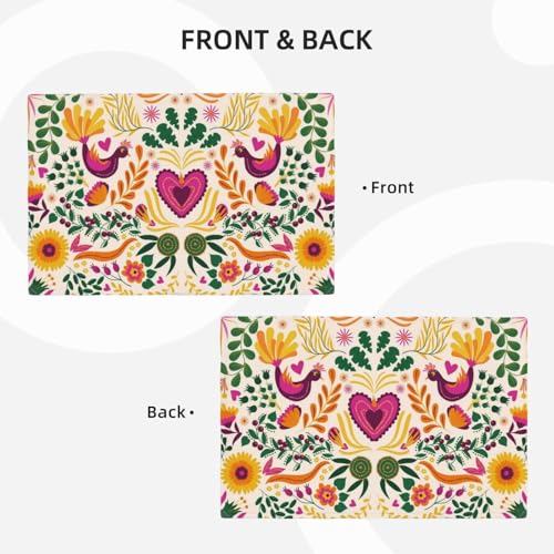 Mexico Cinco De Mayo Placemats Set of 4 12x18 Inch - color: Deep Magenta, size: Set of 4