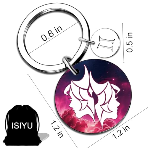 isiyu 12 Constellation Keychain Zodiac Astrology/Birthday For Women Men Adults Boys Girls Horoscope Lovers Gifts For Women - color: Color 9