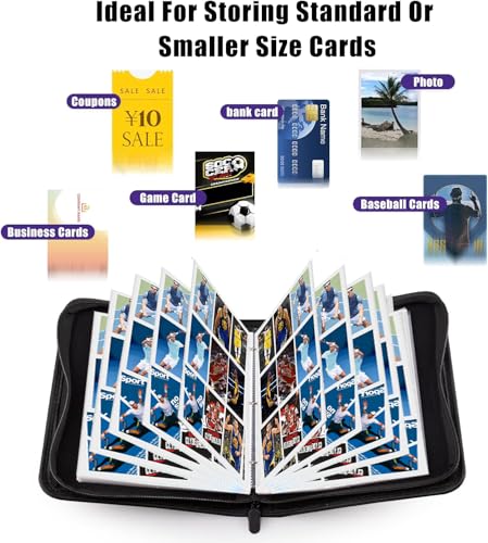 9-Pocket Trading Card Binder with 60 Removable Double-Sided Sleeves - Holds 1080 Cards, Premium Zippered Album for MTG, TCG, Sports Cards, Game Cards, Gifts for Boys and Girls (White) - color: White