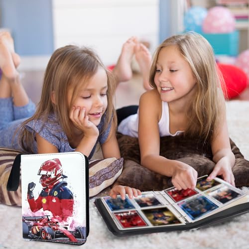 400 Pockets Racing Card Binder, Portable Waterproof PU Storage Album,BJ49 - color: Racing-400