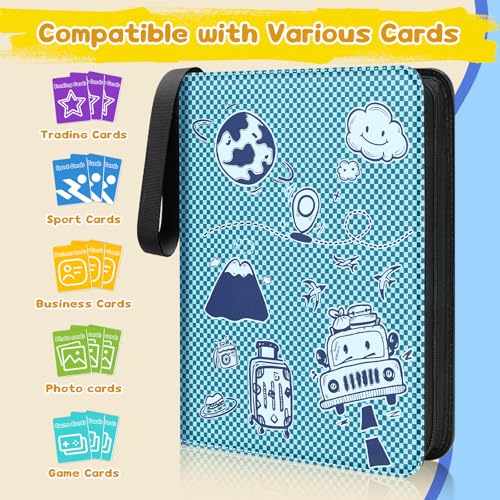 9-Pocket Trading Card Binder, 900-Card Capacity, 3-Ring, Deep Blue - color: Deep Blue, size: Large