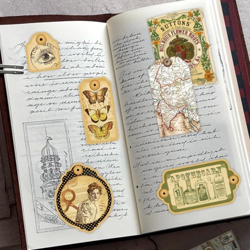 PRSTINCOL 116Pcs Vintage Stickers - Junk Journal Supplies - Waterproof Cute Aesthetic Stickers for Adults, Water Bottles, Planners - Durable Sticker Pack - style: carters