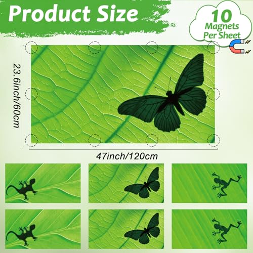 6 Pcs Fluorescent Light Covers with 60 Magnets Decorative for Classroom Ceiling Lights 4 x 2 Feet Magnetic Light Cover Filter Easy Install for Office Hospital Home Ceiling Supplies (Green Leaf Frog) - color: Green Leaf Frog