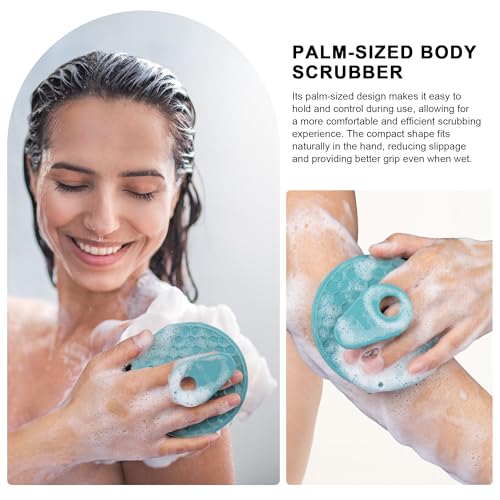 INNERNEED Silicone Body Scrubber Gentle Exfoliating Brush, Black+Green+Pink - color: (Set3) Black+dark Green+pink