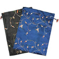 kilofly Embroidered Silk Jacquard Travel Bag, Lingerie & Shoes, Value Set of 2 - color: set2 C