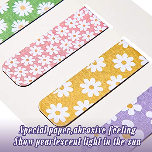 10 Pieces Magnetic Bookmarks Floral Magnet Page Markers Assorted Book Markers Set Flower Bookmarks Stationery for Students Reading, 10 Styles
