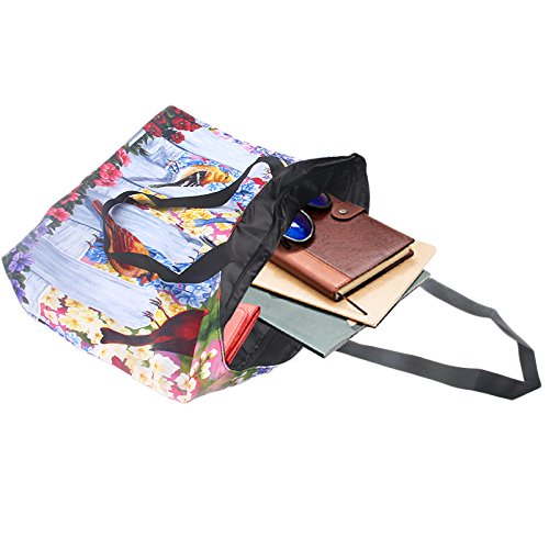 Beach Tote Bags Travel Shopping Bag With Zippered for Women - color: Sb-6068