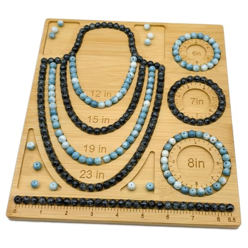 Petoysoso Bead Boards for Jewelry Making, Bamboo Beading Board for Bracelet & Necklace, Jewelry Making Supplies,Bead Tray Supplies - size: Necklace & Bracelet-M