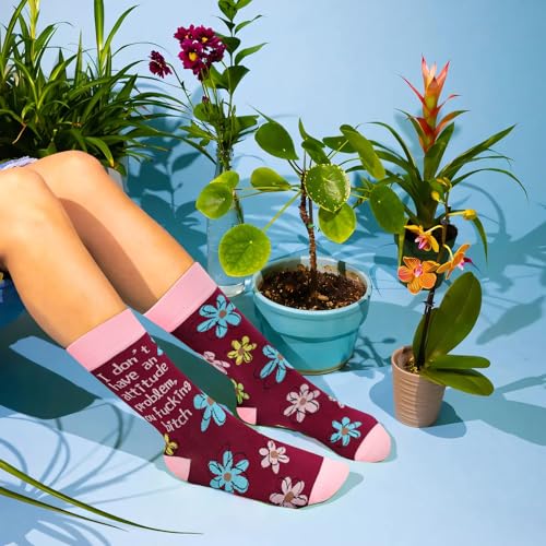 Funny Socks for Women and Teenage Girls, Cute Crazy Unique Novelty Gifts - color: H-flower-a