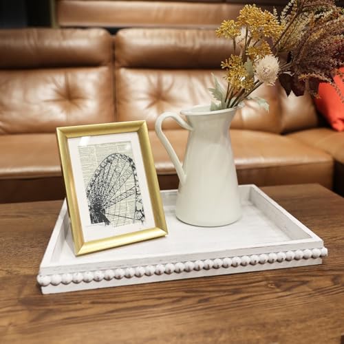 Hrastany Wood Coffee Table Serving Tray, Whitewashed, 15.7"*11.8"*1.57" - color: Re Whitewashed, size: 15.7" x 11.8" x 1.6"