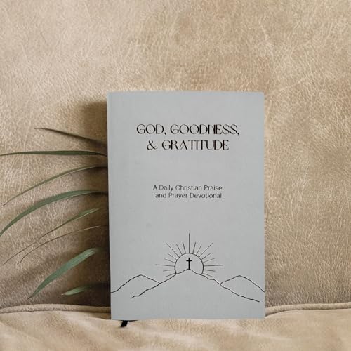 Christian Devotional Journal - God, Goodness & Gratitude - 2026 Faith-Based Gratitude and Prayer Journal for Daily Prayers, Bible Study, and Spiritual Growth - White Leather Hardcover - color: White