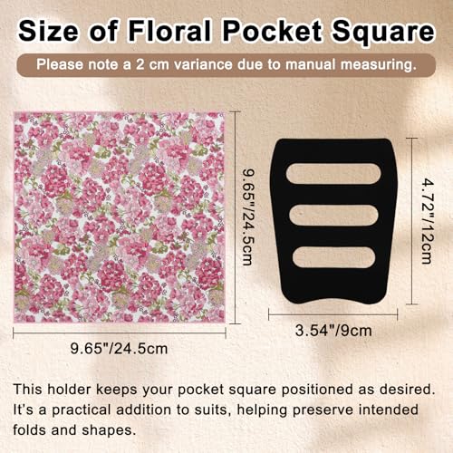 Cotton Floral Handkerchiefs for Men Wedding Evening Daily Work Prom - color: Pink,green,white