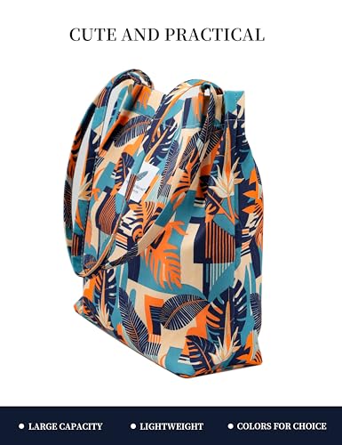 Corduroy Tote Bag Cute Tote Bags for Women Shoulder Bag with Inner Pocket for Work Beach Travel and Shopping Grocery - style: Plantain Leaf