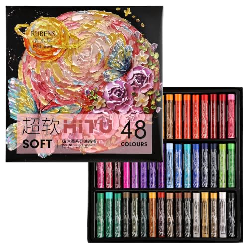 rubens Oil Pastels Set of 48 Colors, Creamy & Easy Blending - color: 48 Colors