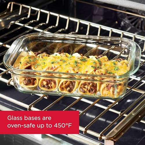 Rubbermaid Brilliance Glass Food Storage Containers, 3.2 Cup, Set of 4, BPA-Free, Leak-Proof, Clear - size: 3.2 Cup (8-Piece)