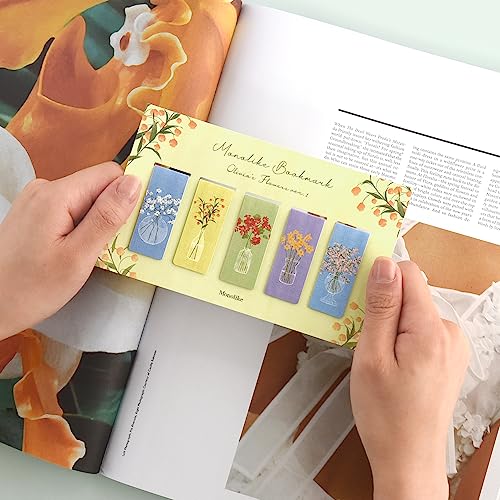 Monolike Magnetic Bookmarks Olivia's Flowers Ver.1, Set of 5 - color: Olivia's Flowers Ver.1