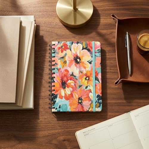 Nextnoid A5 Lined Spiral Notebook - 170 Pages, College Ruled, Pastel Bloom - color: o-Pastel Bloom