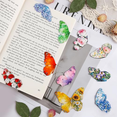 10 Pcs Butterfly Magnetic Bookmarks, Cute Animal Page Markers for Reading - color: Butterfly