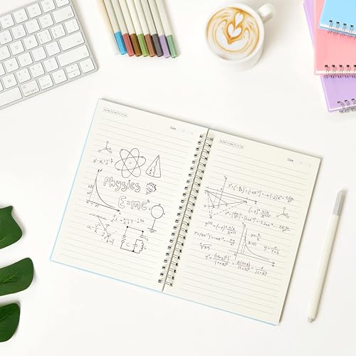 3 Pack Small Spiral Notebook Wide Ruled A6 Pocket Size 4.3"x5.7" - size: A6 (4.3"x5.8"), style: Wide Ruled