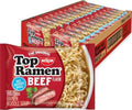 Nissin Top Ramen Noodle Soup, Beef, 3 Ounce (Pack of 24) - size: 3 Ounce (Pack of 24)